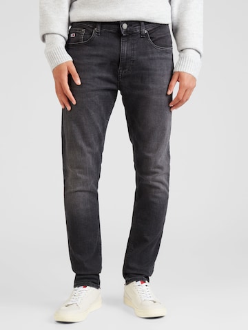 Tommy Jeans Regularen Kavbojke 'AUSTIN SLIM TAPERED' | črna barva: sprednja stran