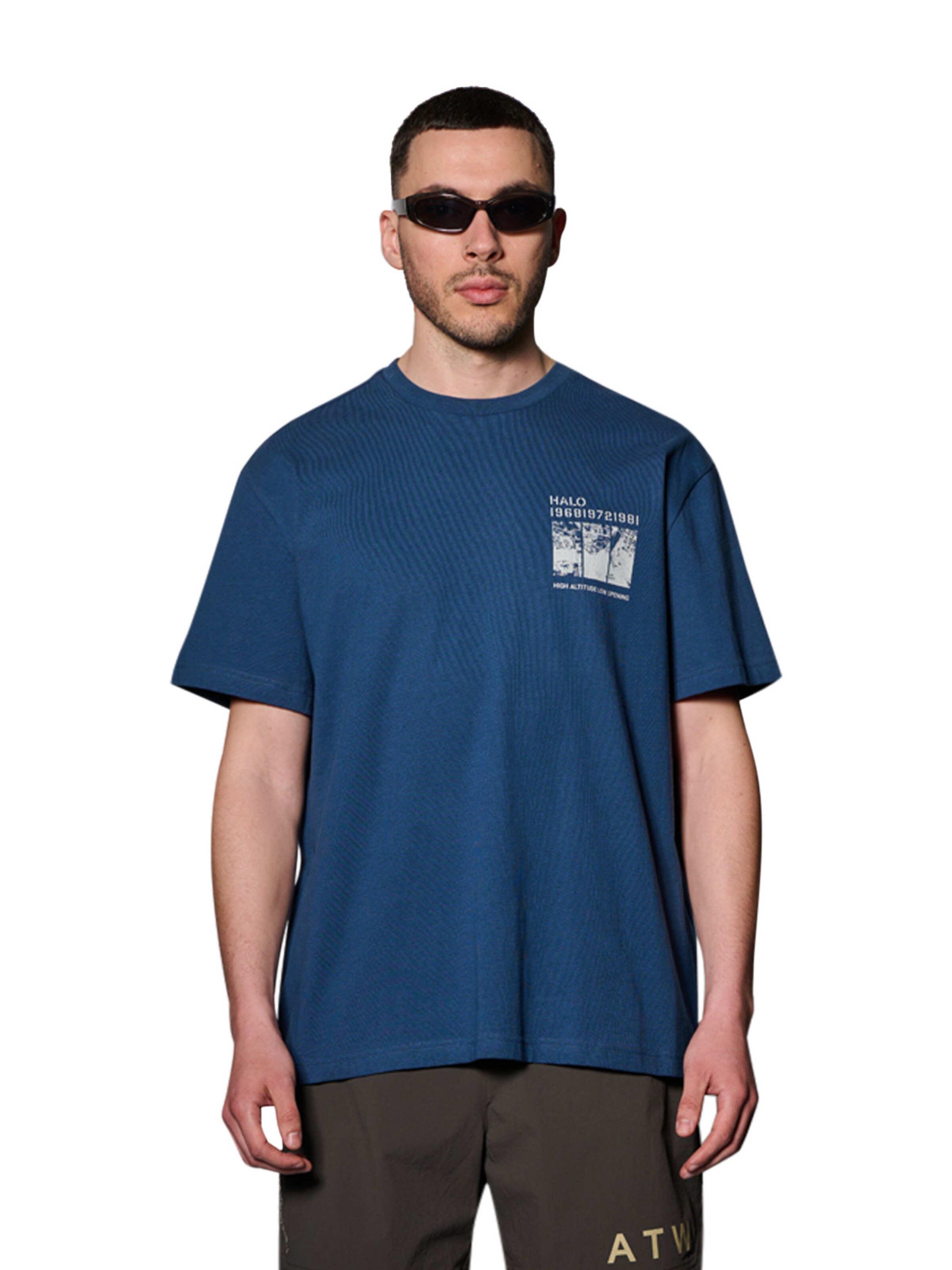 HALO Shirt 'Map' in Blauw