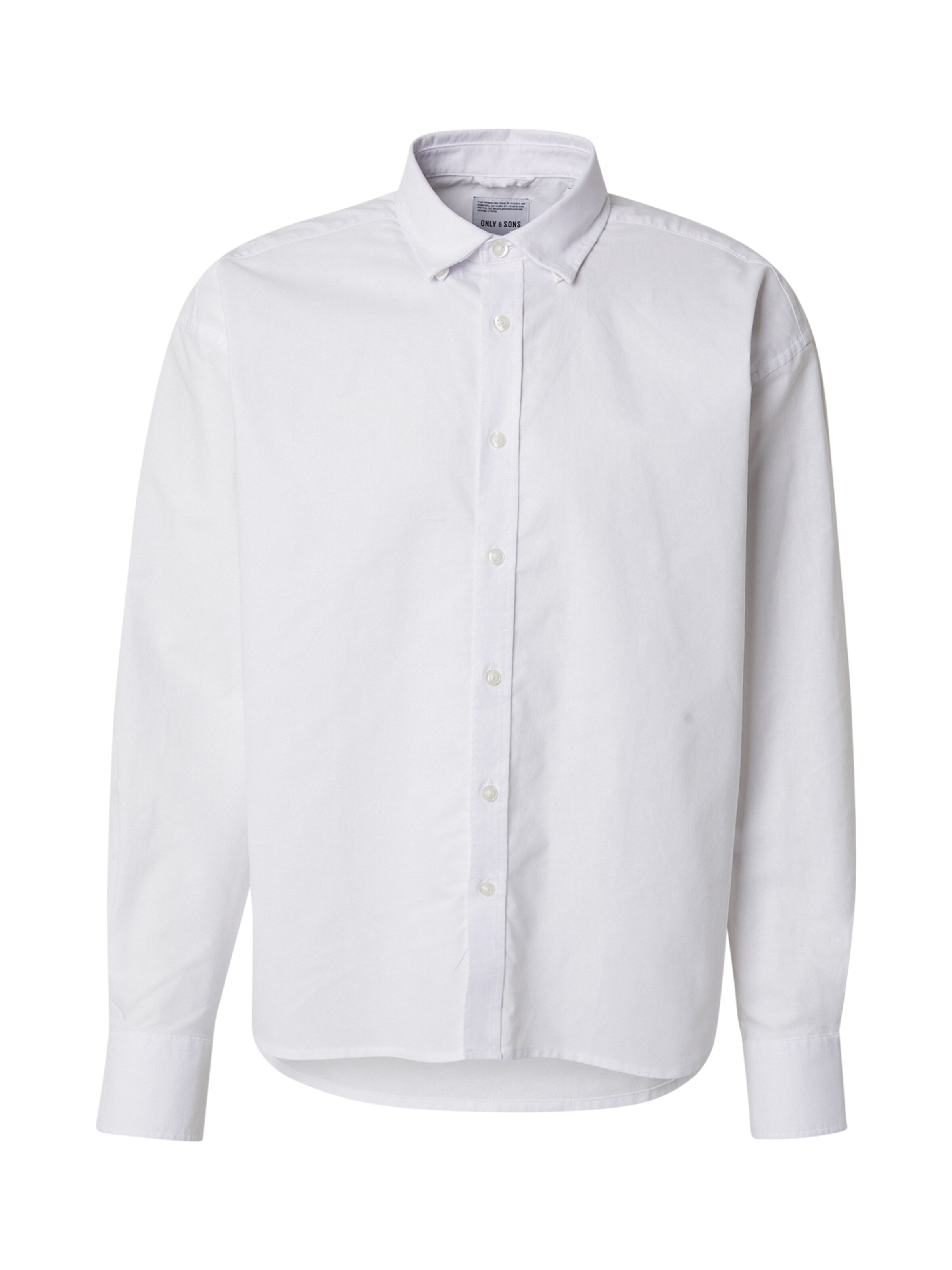 Only & Sons Comfort Fit Hemd 'ONSALVARO' in Weiß: Vorderseite