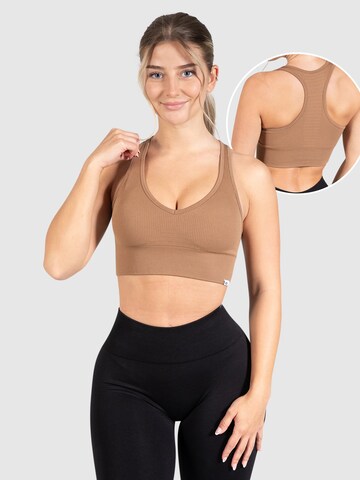 Smilodox Bralette Sports Top in Brown