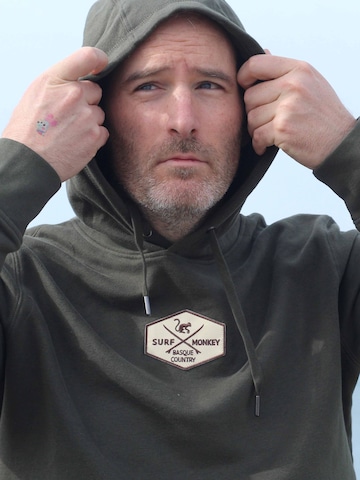 Surf Monkey - Sweatshirt em verde: frente