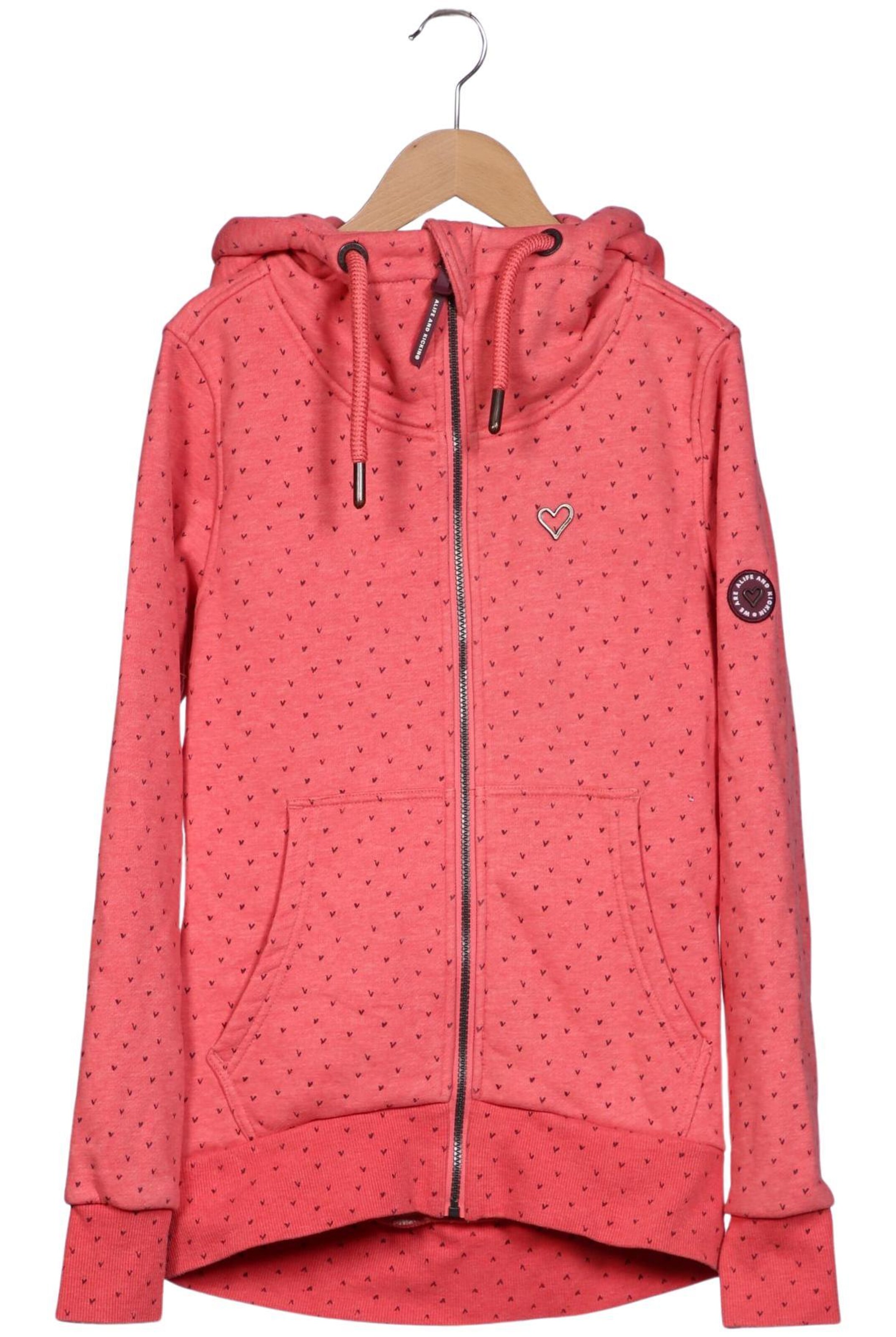 alife & kickin Sweatshirt & Zip-Up Hoodie in S in Pink: front