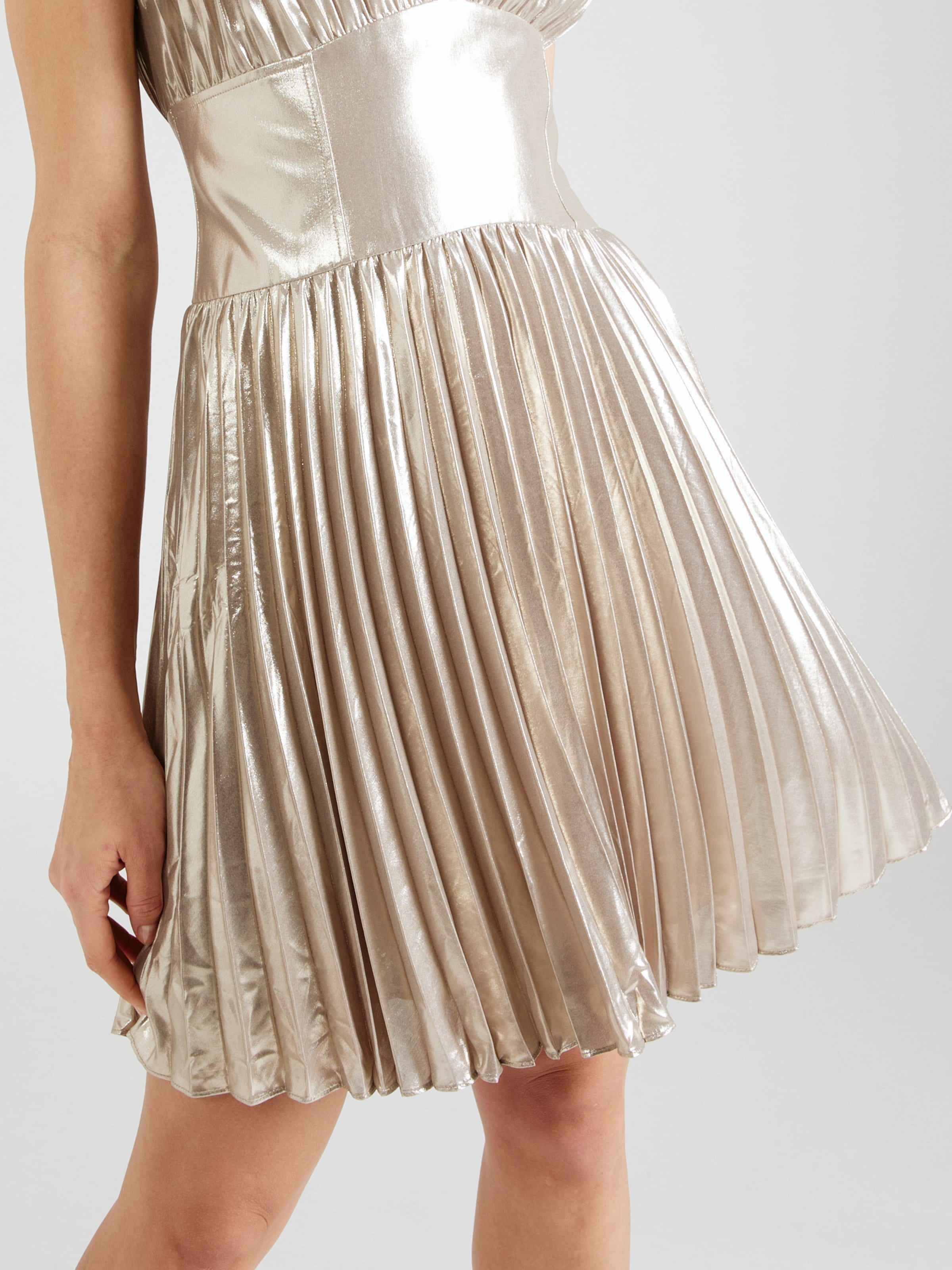 Banana republic metallic pleated dress discount