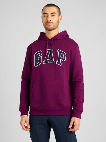GAPSweater majica 'HERITAGE' - ljubičasta boja: prednji dio