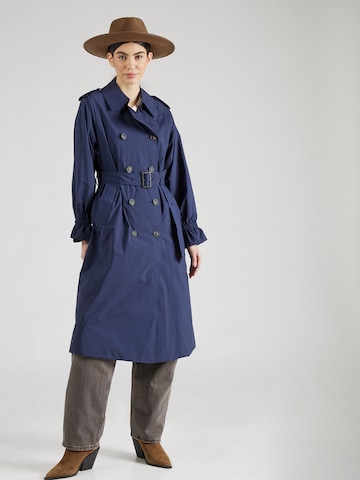 SAVE THE DUCK Between-Seasons Coat 'EMBER' in Blue: front