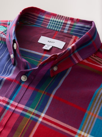 Next Regular fit Button Up Shirt in Red