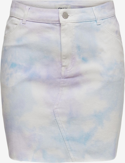 ONLY Jupe 'SKY' en bleu clair / violet pastel / blanc denim, Vue avec produit