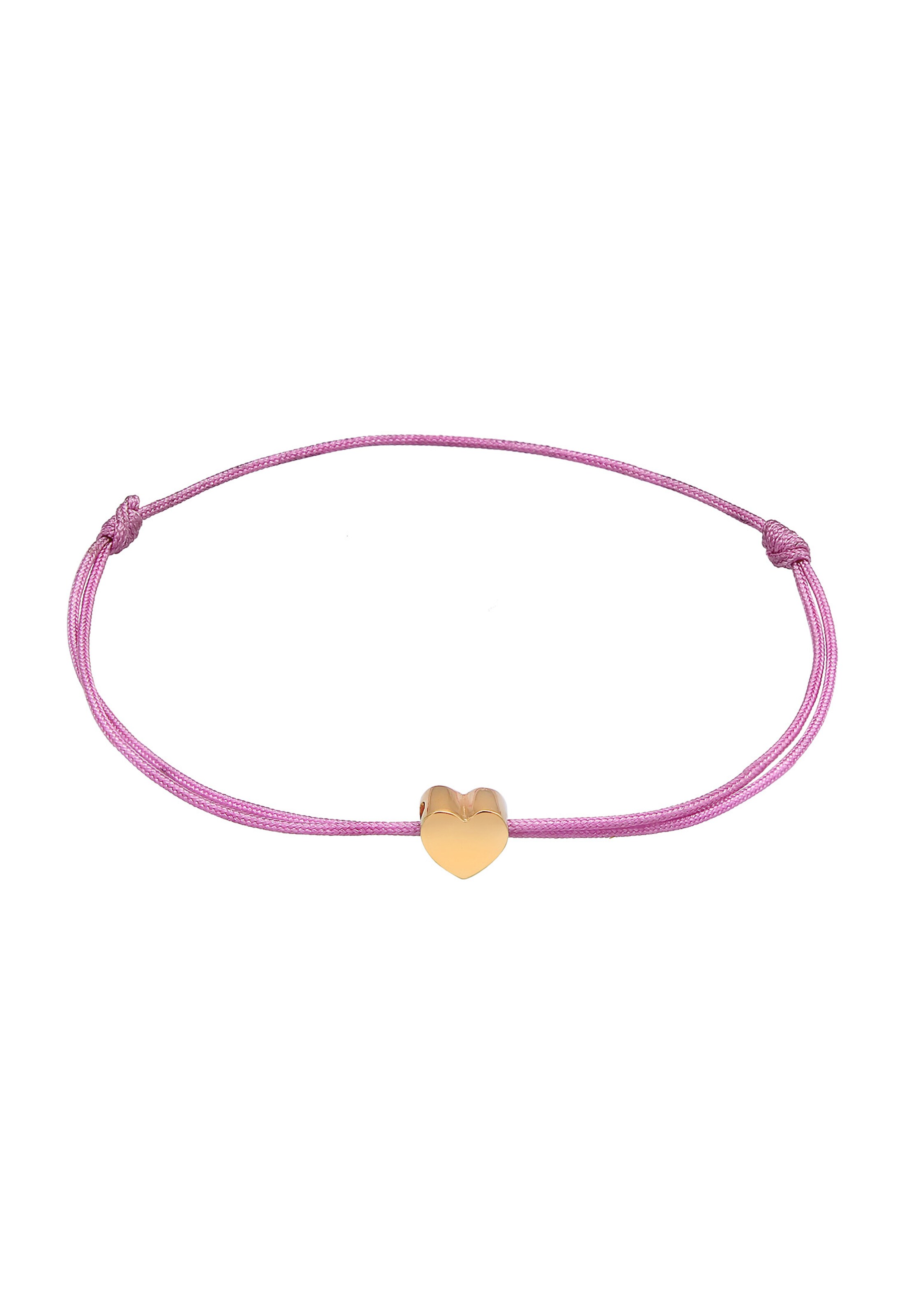 ELLI Armband 'Herz' in Lila: Vorderseite