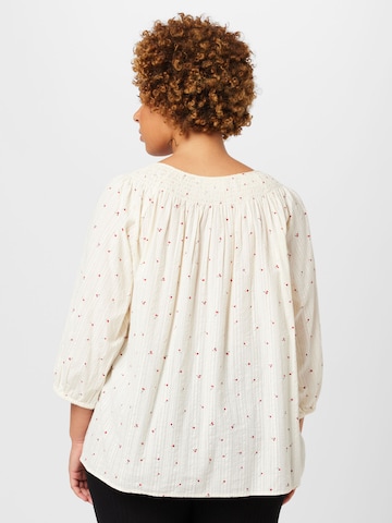 Fransa Curve Blouse 'SANYA' in White