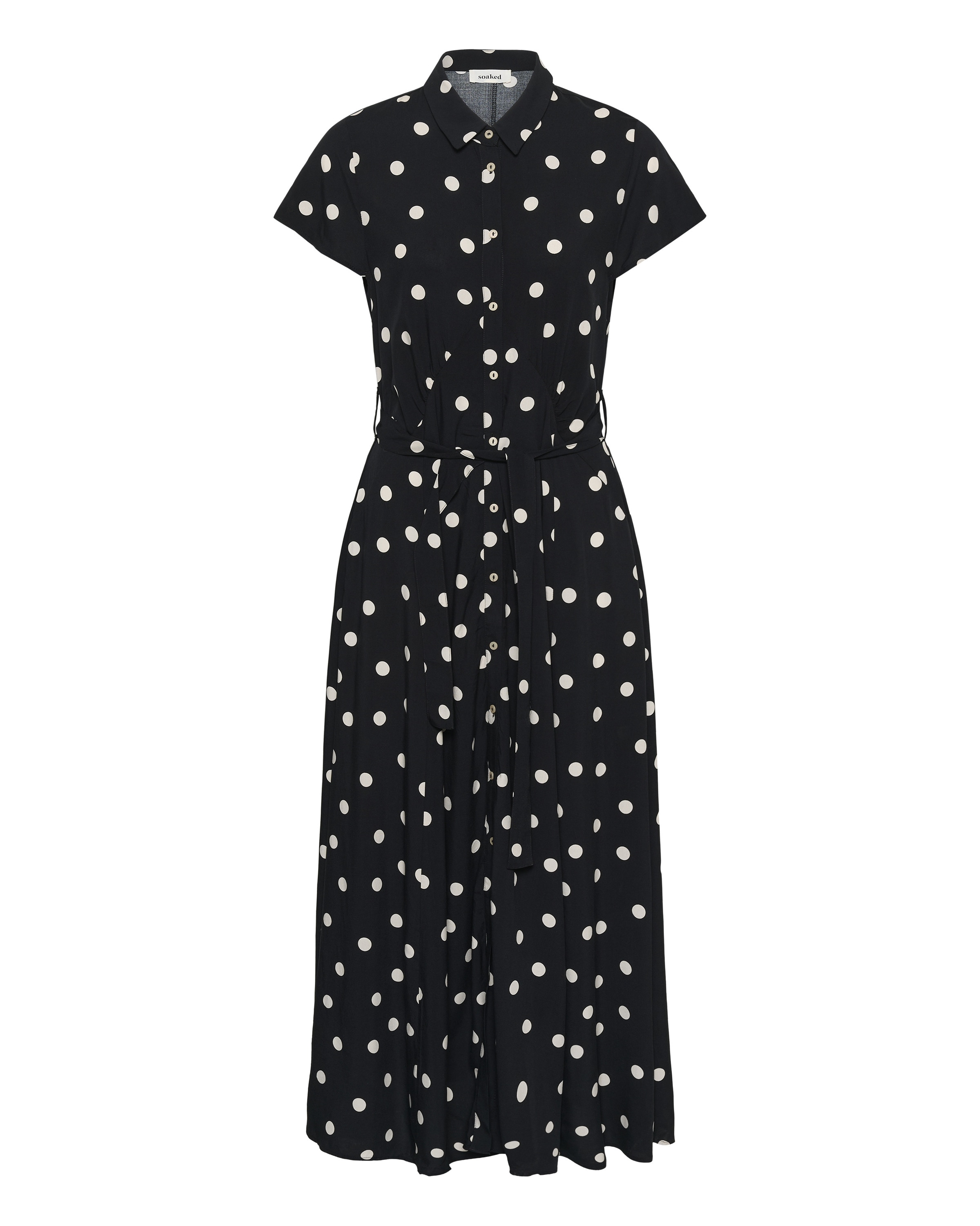 Robe-chemise 'Arjana' SOAKED IN LUXURY en noir : devant