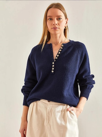 Pull-over Bianco Lucci en bleu : devant