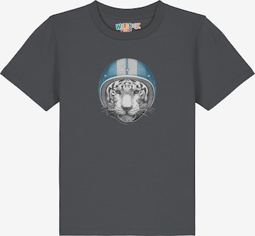 watabout.kids T-Shirt 'Racing Tiger' in Grau: Vorderseite
