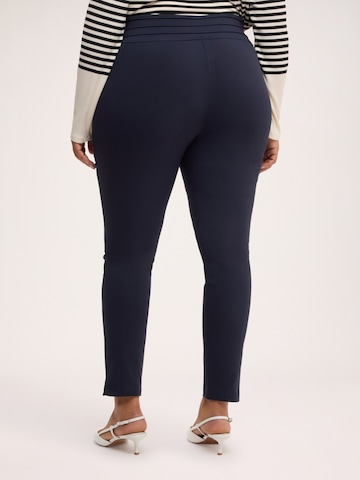 Coupe slim Pantalon Fiorella Rubino en bleu