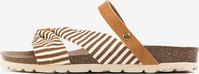 Bayton Pantolette in braun / weiß, Produktansicht