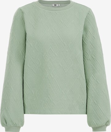 WE Fashion Sweatshirt in Green: front