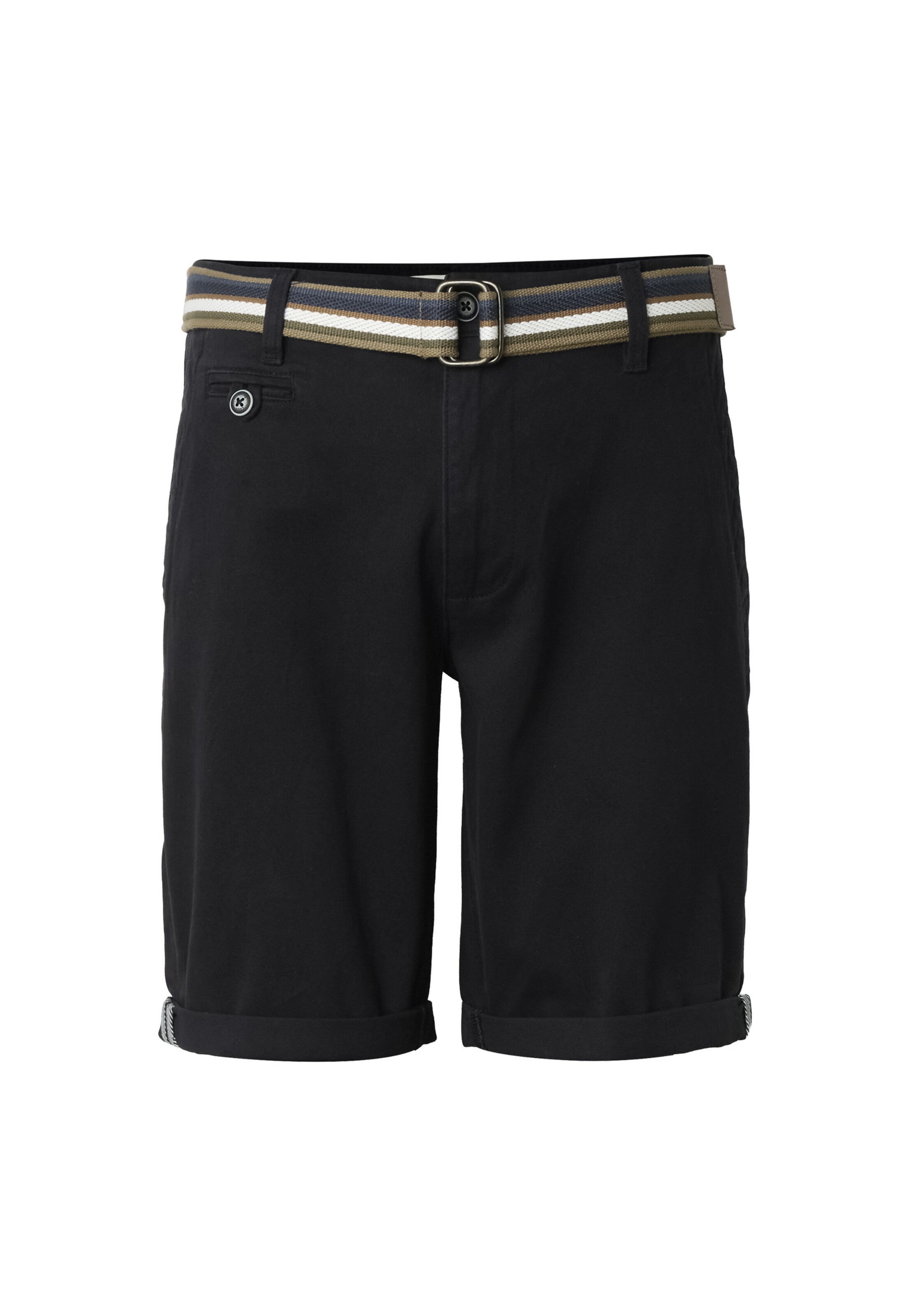 INDICODE JEANS Calças chino 'Royler' em preto, Vista do artigo