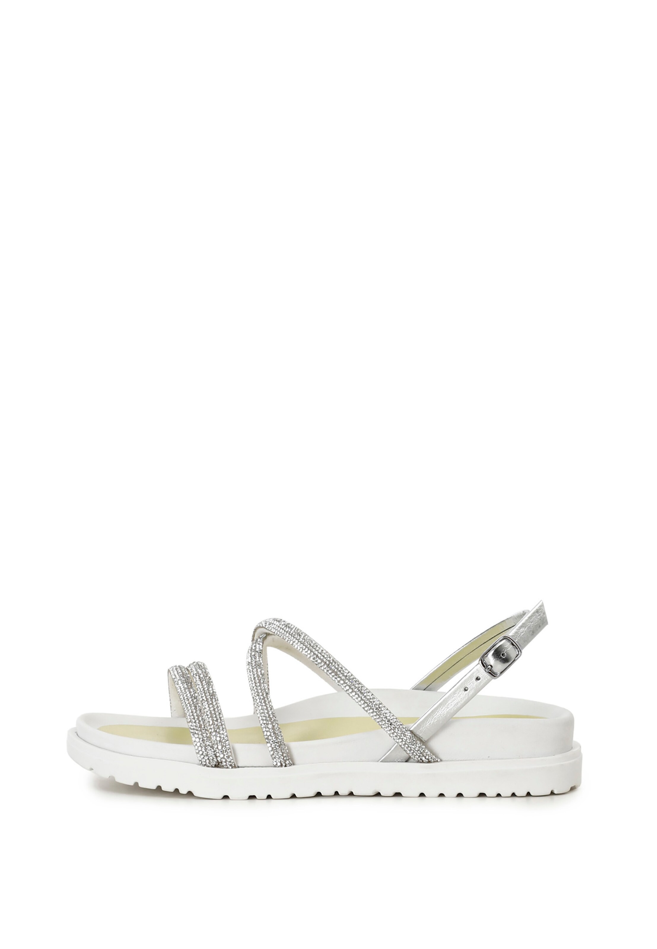 Sandalo con cinturino di CAFè NOIR in grigio: frontale