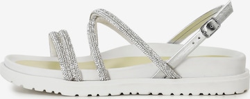 Sandalo con cinturino di CAFè NOIR in grigio: frontale