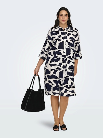 ONLY Carmakoma Skjortklänning 'CARMisia' i vit: framsida