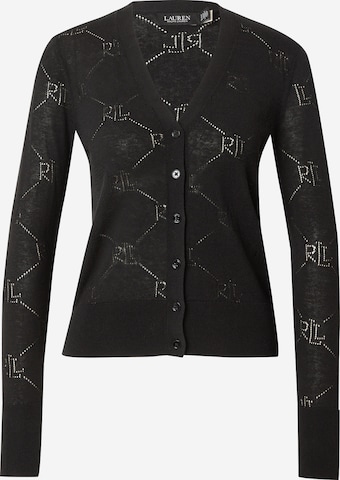 Lauren Ralph Lauren Плетена жилетка 'DENZEL' в черно: отпред