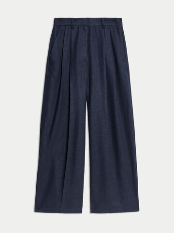 Regular Pantalon à plis Marks & Spencer en bleu