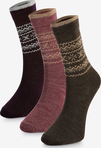 Crea Socks Sukat 'Outdoor Winter' värissä monivärinen: etupuoli