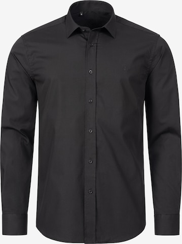 Indumentum Button Up Shirt in Black: front