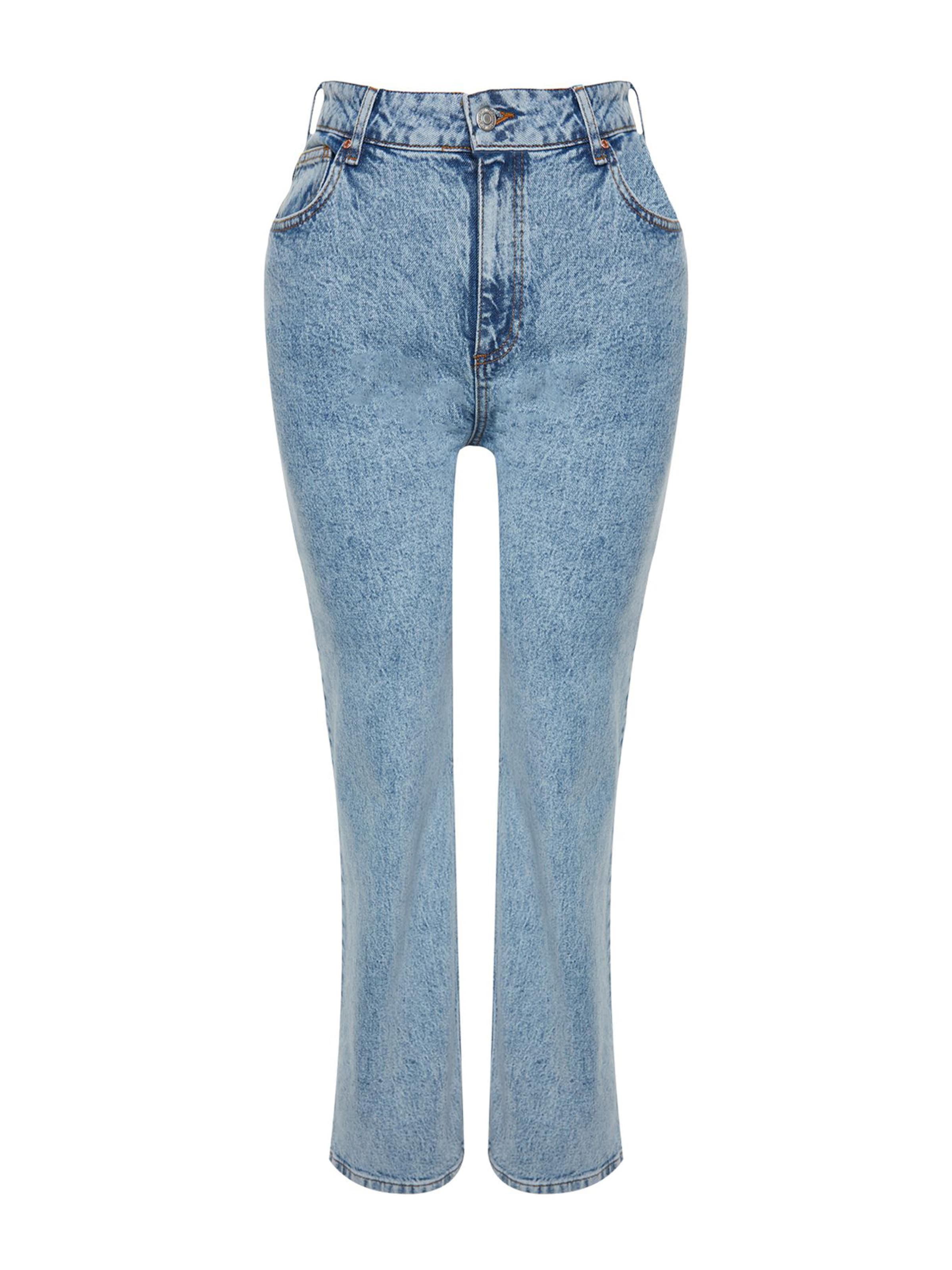 Regular Jeans de la Trendyol Curve pe albastru: față