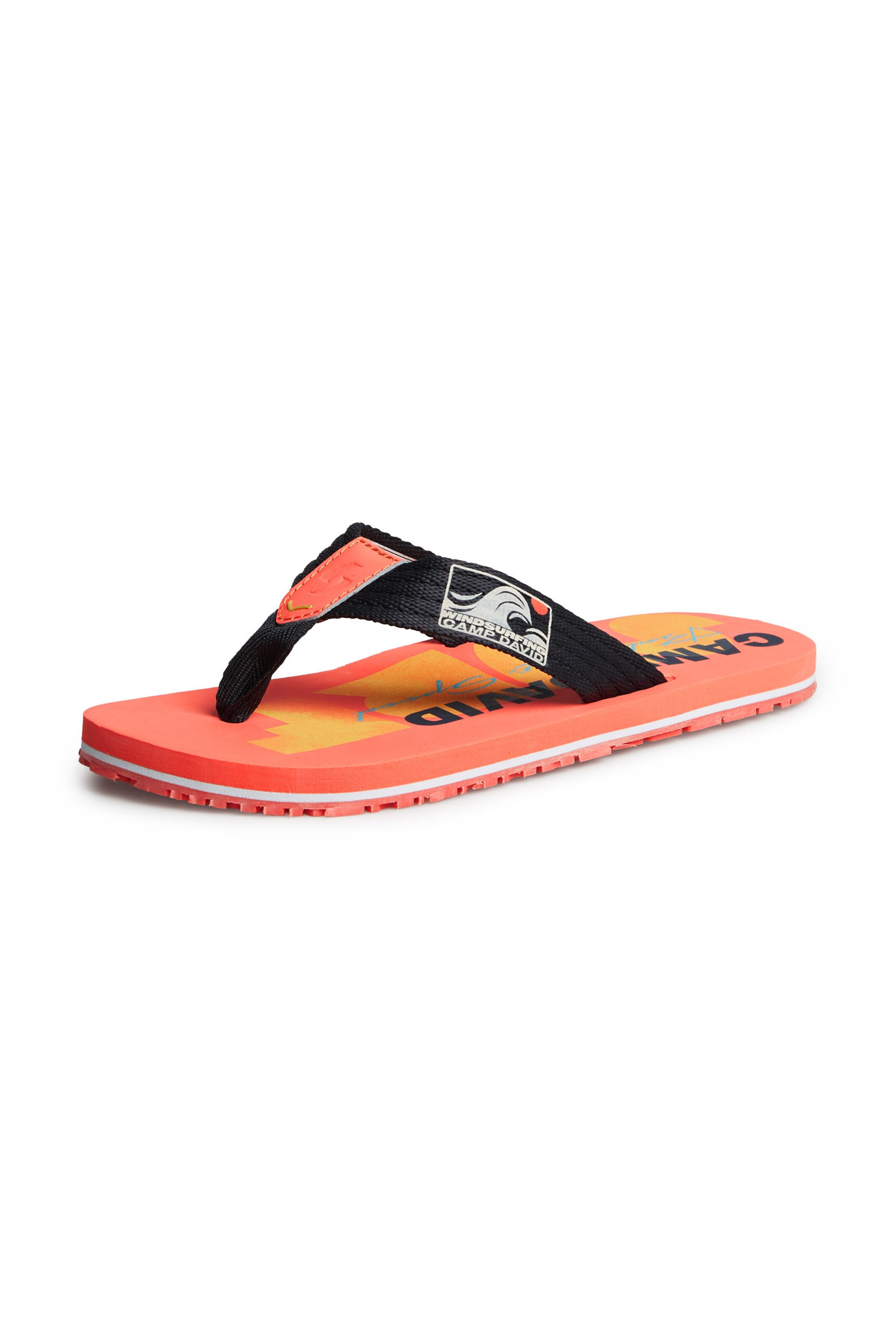 CAMP DAVID T-Bar Sandals in Orange: front