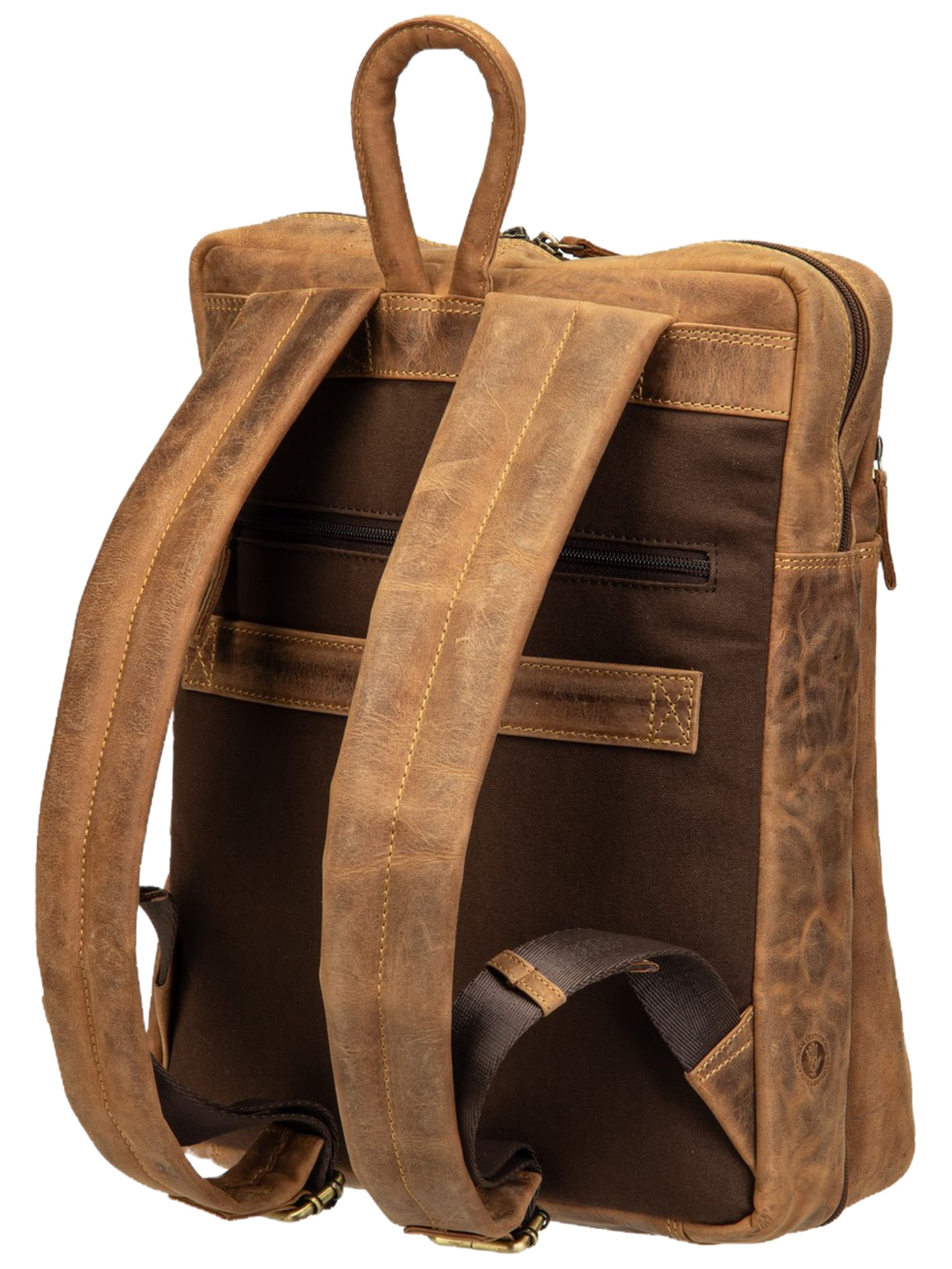 GREENBURRY Backpack ' Vintage Business Project 1 ' in Brown