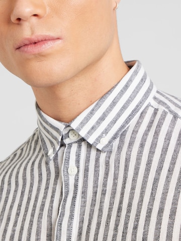 Casual Friday Regular fit Button Up Shirt 'Anton' in Grey
