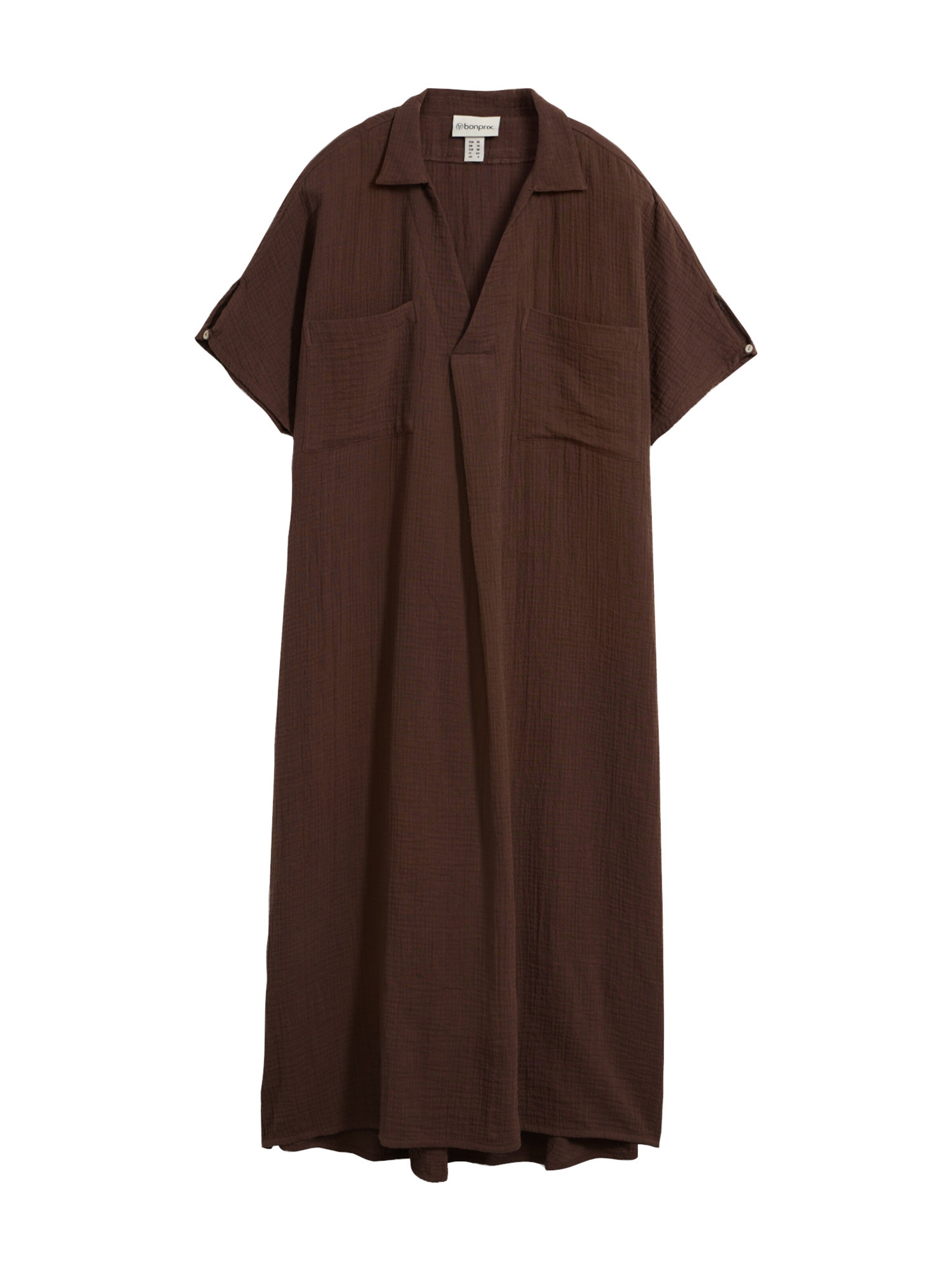 bonprix Blousejurk in Bruin: voorkant