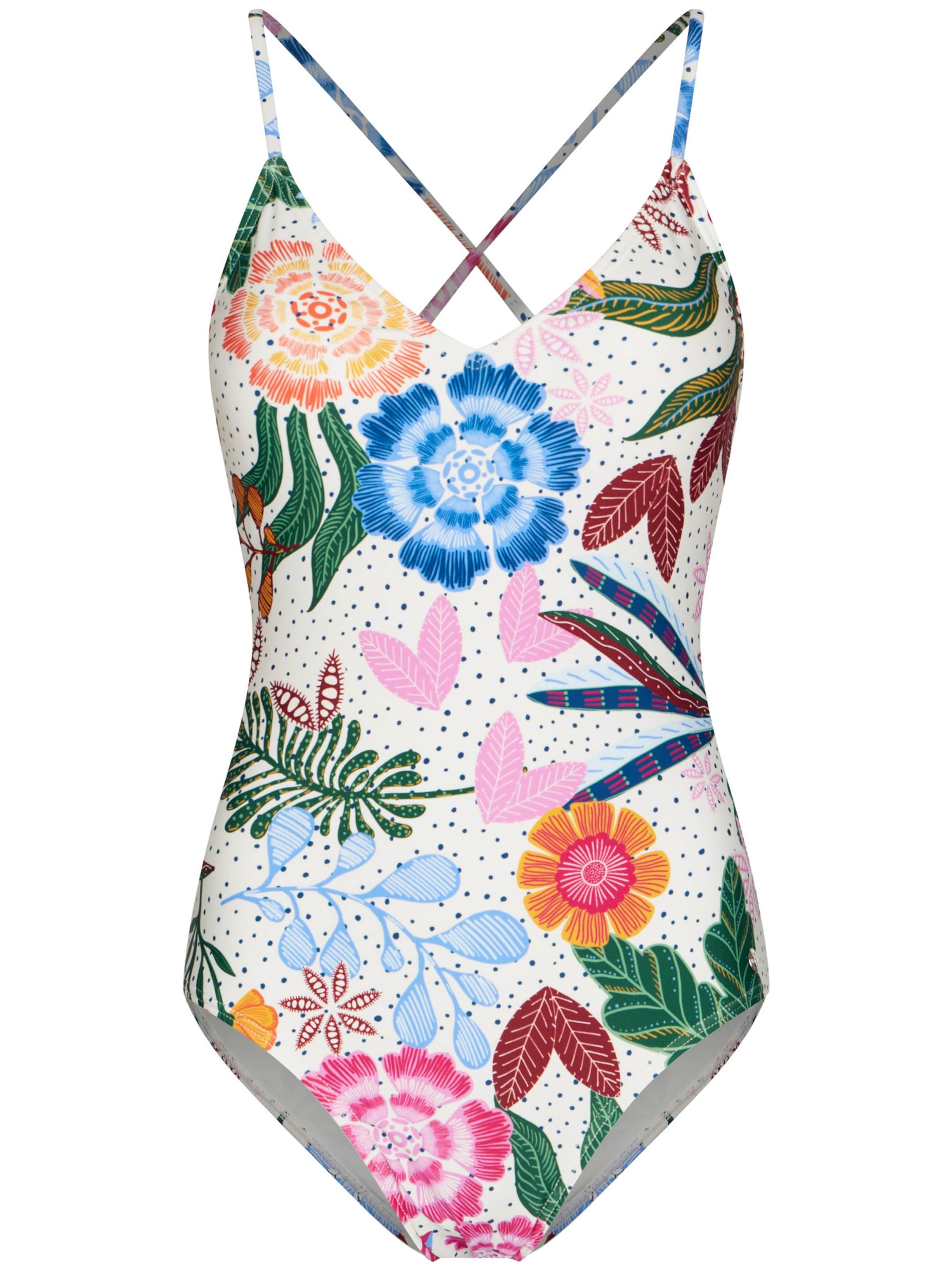 Rebelle Bandeau Badpak 'Plunge' in Gemengde kleuren: voorkant