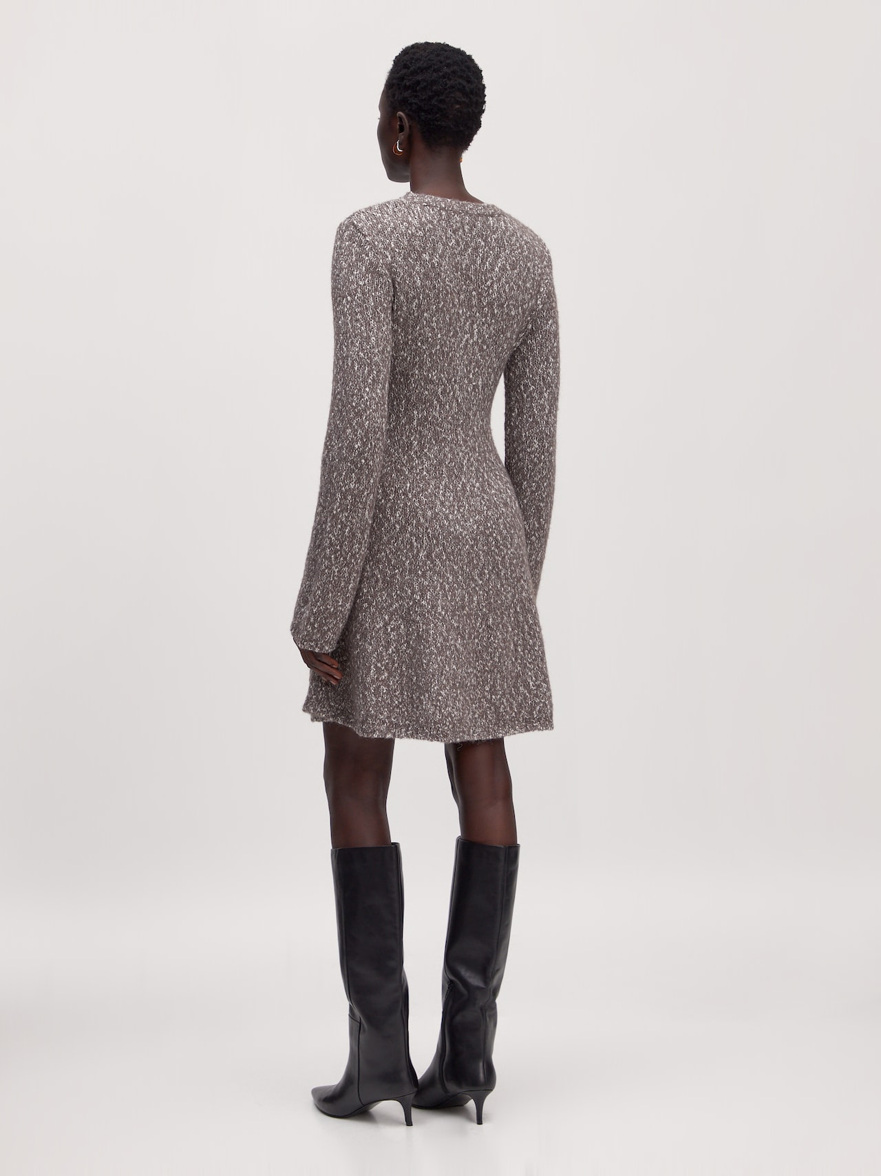 EDITED Nieuwigheden Gebreide jurk 'Jemie' Bruin