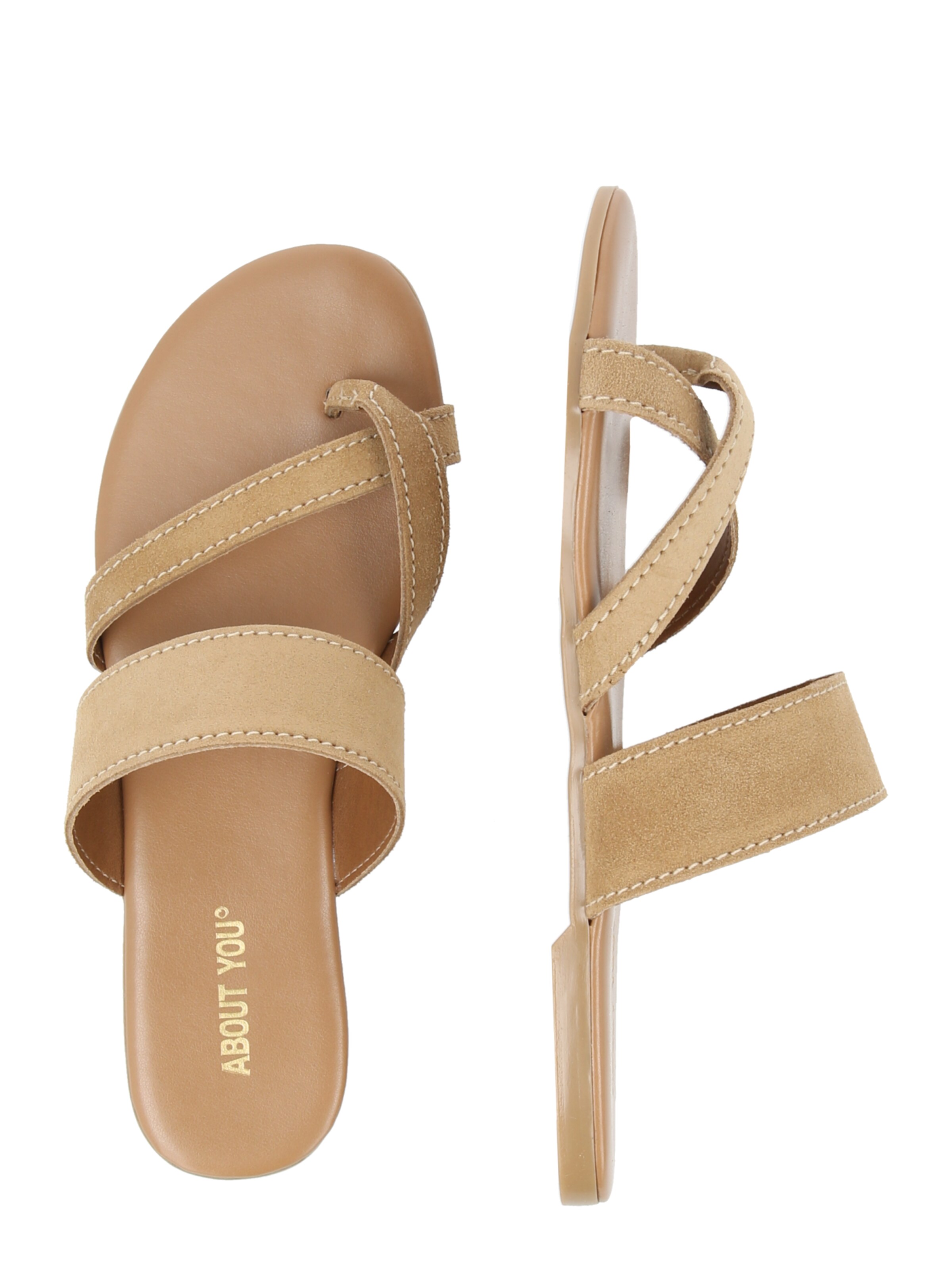 ABOUT YOU T-Bar Sandals 'Chayenne' in Beige