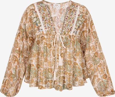 usha FESTIVAL Pusero 'Folklore' värissä kerma / kameli / tummanpunainen / valkoinen, Tuotenäkymä