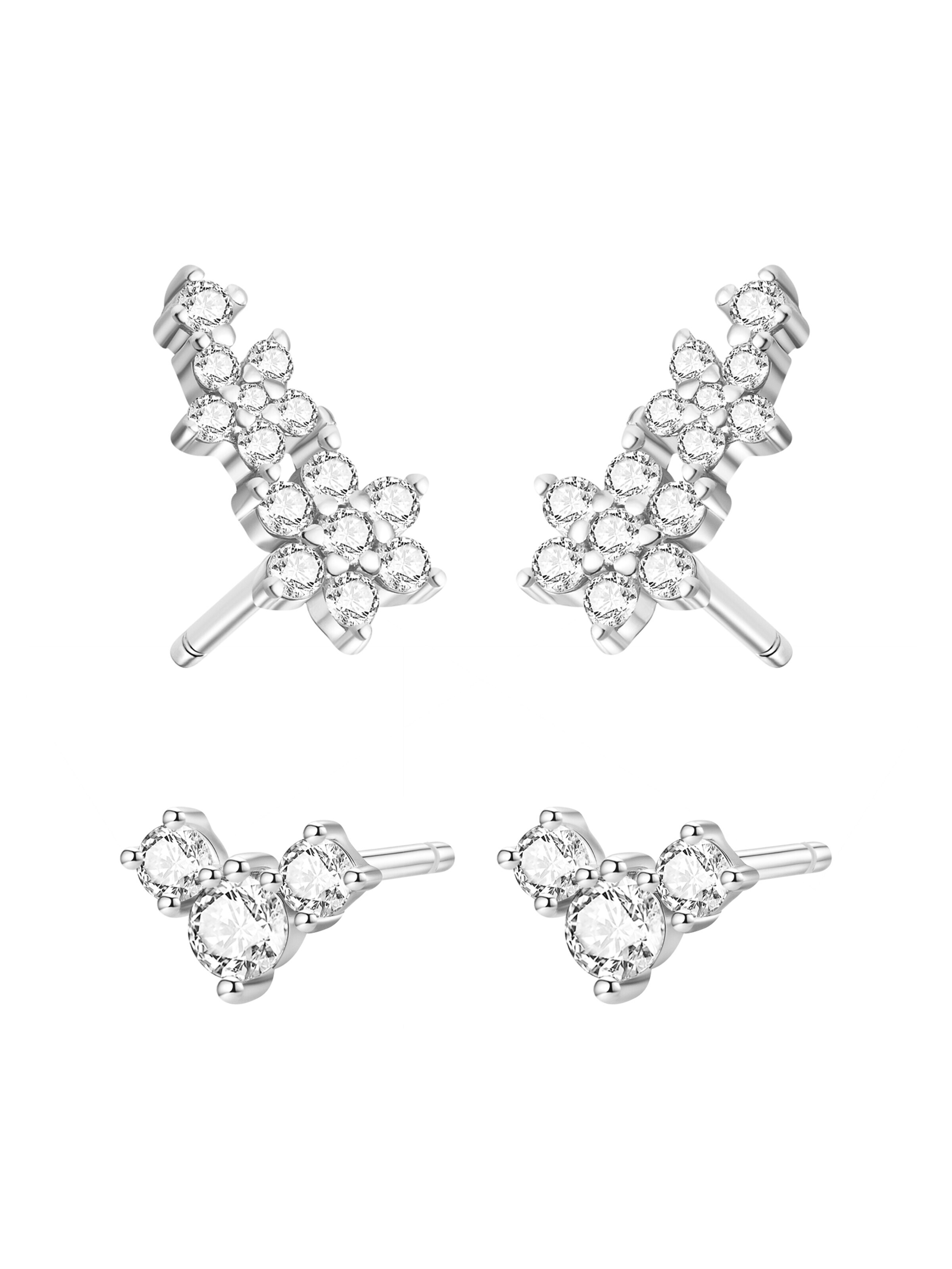 Boucles d'oreilles 'Blooming Flower' Hey Happiness en argent