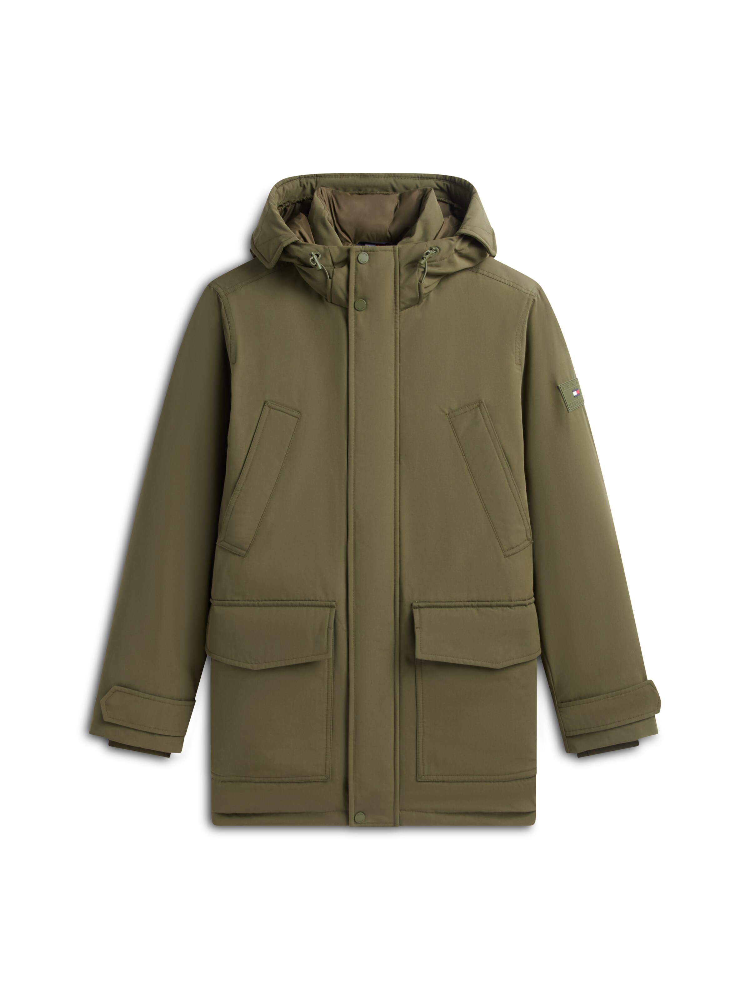 TOMMY HILFIGER Between-seasons parka 'ROCKIE' in Green: front