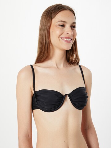 NLY by Nelly Balconette Bikini top in Black: front