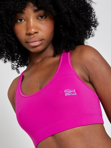 SPORTKIND Bustier Sport bh 'Wide Straps' in Lila