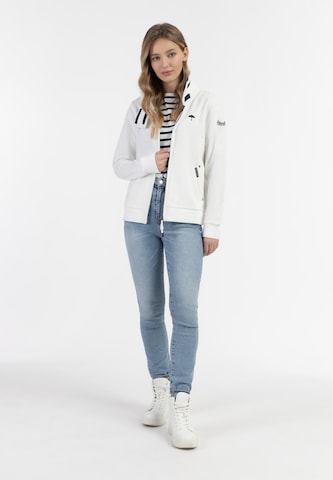 Schmuddelwedda Zip-Up Hoodie in White