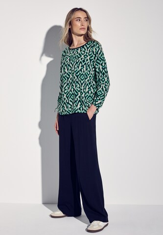 STREET ONE Bluse mit Raffung am Arm in Grün