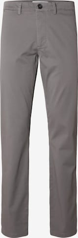 SELECTED HOMME Chino kalhoty 'Miles Flex' – šedá: přední strana
