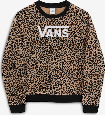 VANS Sweatshirt 'GR LEOPARD CREW' in Brown: front