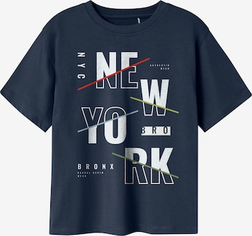 T-Shirt NAME IT en bleu : devant