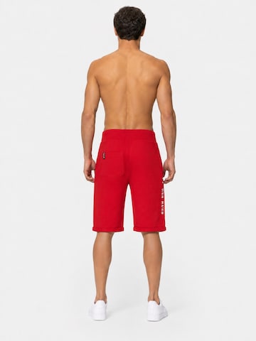 Boxeur des Rues Regular Sportbroek 'Herren Bermudashorts aus Baumwolle Boxeur des Rues, Rot, Weißes vertikales Logo' in Rood