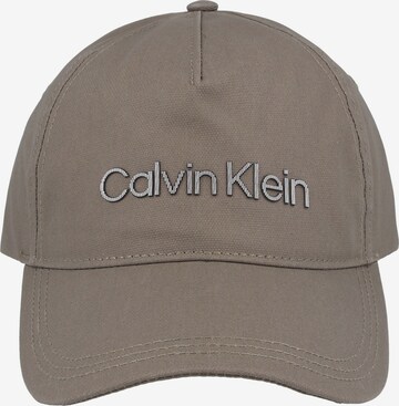 Cappello da baseball di Calvin Klein in verde: frontale