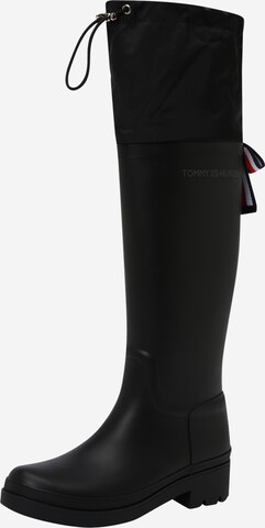 Bottes en caoutchouc TOMMY HILFIGER en noir : devant