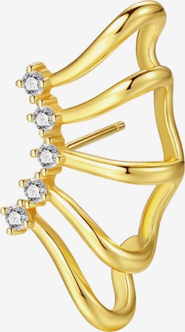 Hey Happiness - Pendientes 'Wrap Wing' en oro: frente