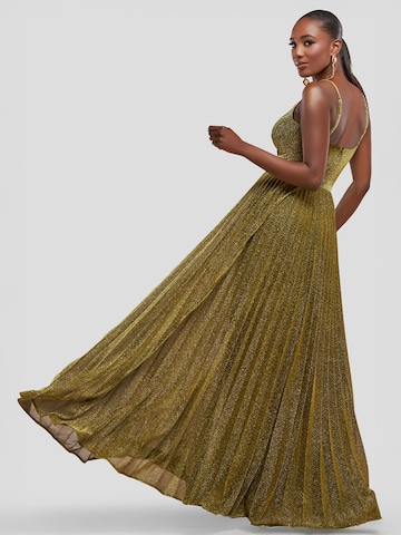 Robe de soirée GODDIVA en or